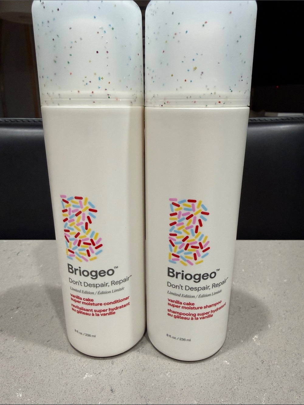Briogeo Don't Despair, Repair! Vanilla Cake Shampoo & Conditioner Set, new